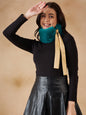 InWeave Women's Cyan Blue Fur Neckpiece