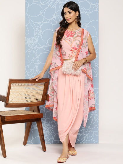 Ahalyaa Floral Printed Ethnic Co-Ords With Jacket