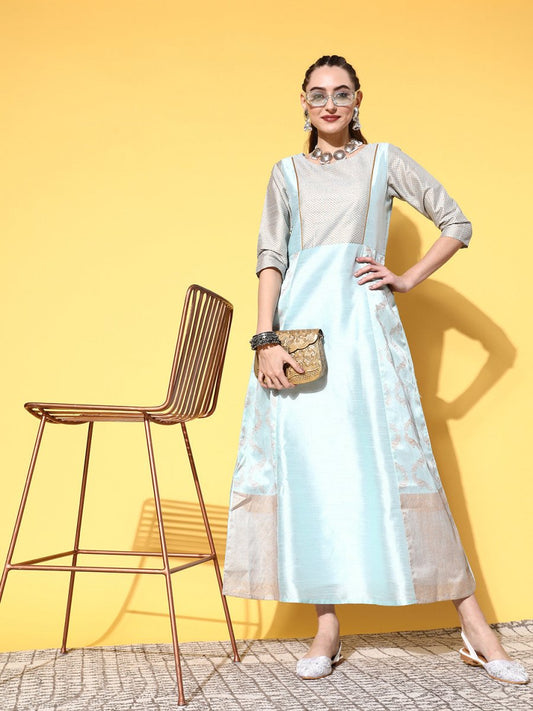 Ahalyaa Women Blue Ethnic Motifs Dress
