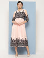 Ahalyaa Ethnic Motifs Printed Midi Empire Dress