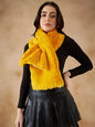 InWeave Women's Yellow Faux Fur Neck Warmer