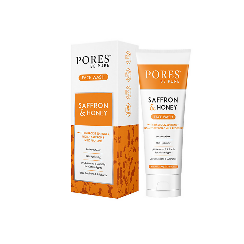 Pores Be Pure Saffron Glow Bright Face Wash With Honey
