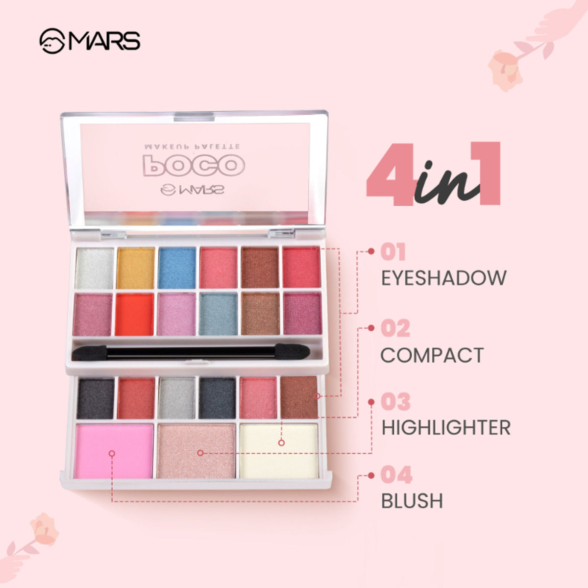 MARS Cosmetics Poco Face Makeup And Eyeshadow Palette - 02
