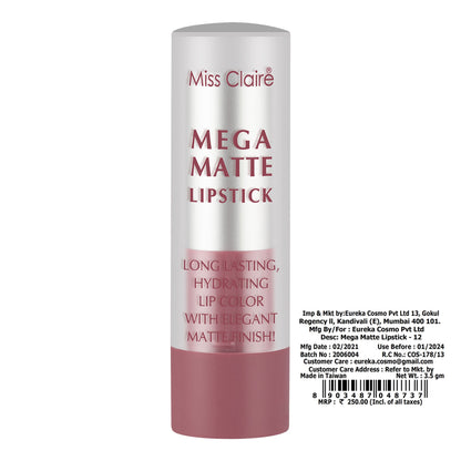 Miss Claire Mega Matte Lipstick - 12