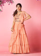 Myra Peach Art Silk Designer Lehenga