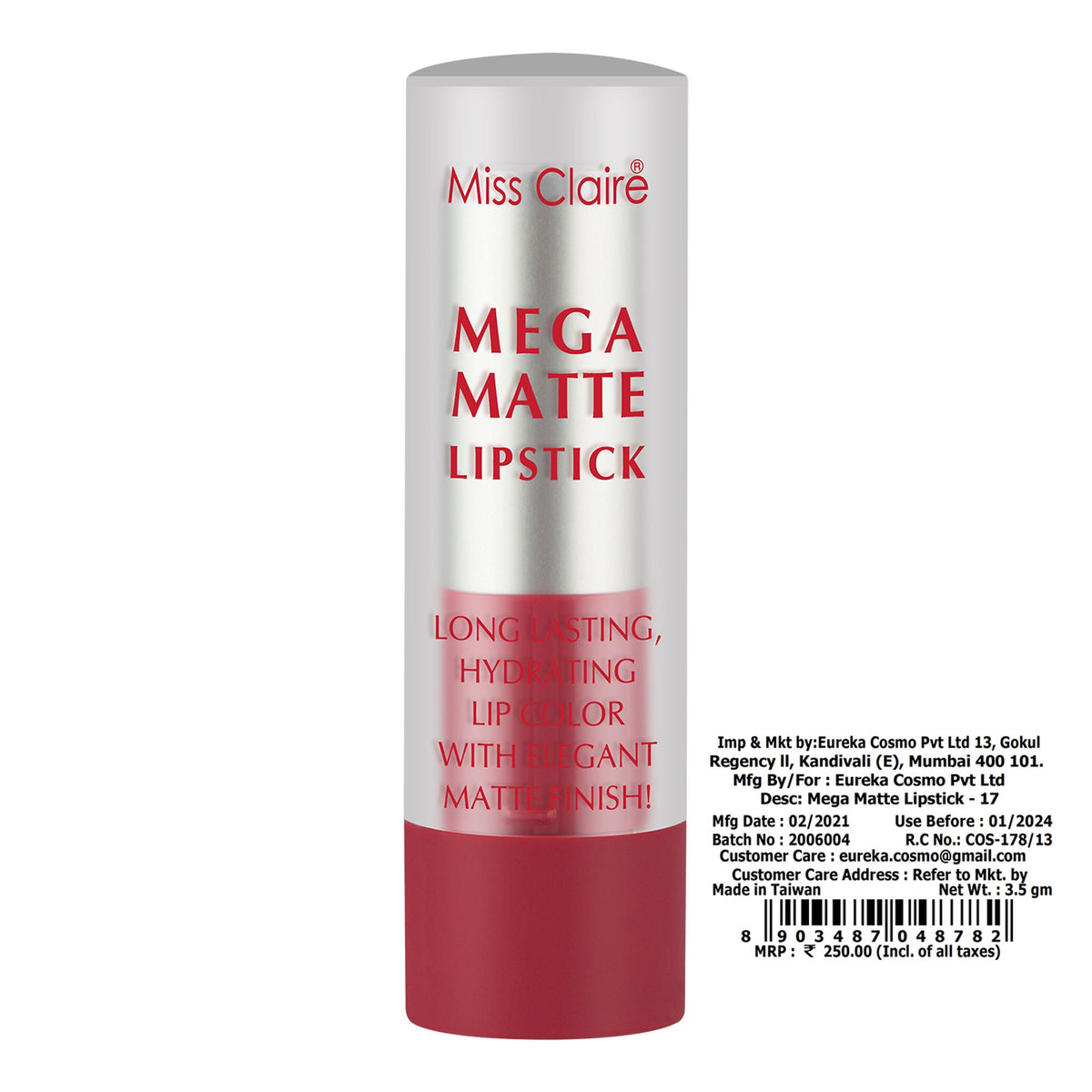 Miss Claire Mega Matte Lipstick - 17
