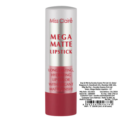 Miss Claire Mega Matte Lipstick - 17