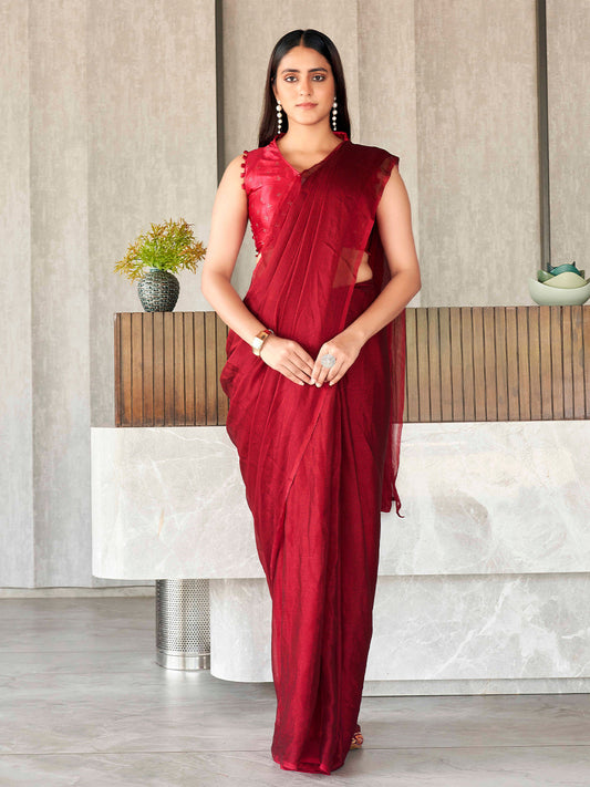Tikhi Imli Polyester Ready to Wear Saree