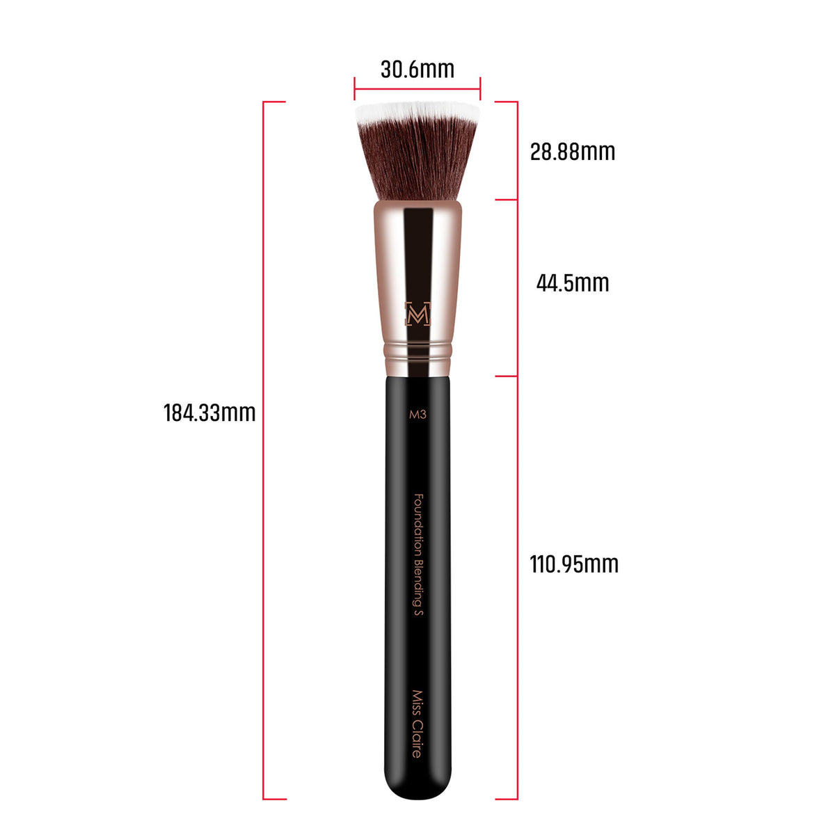 Miss Claire M3 - Foundation Blending Brush (S) - Rose Gold