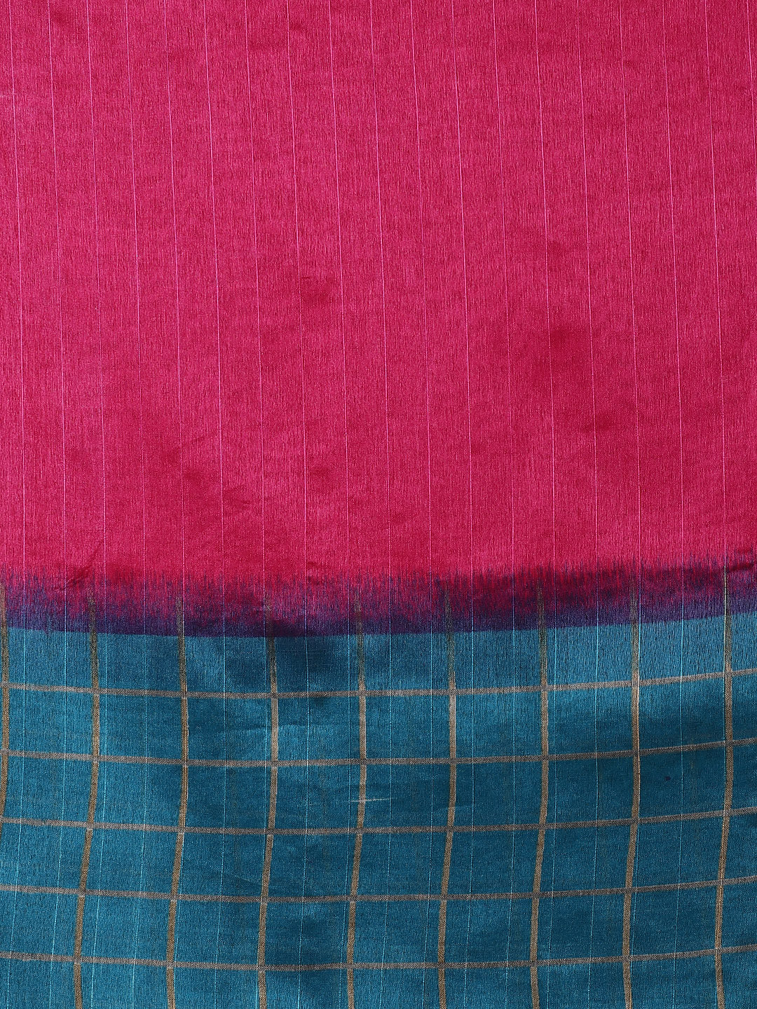 Saree Mall Pink & Purple Colourblocked Bhagalpuri Saree