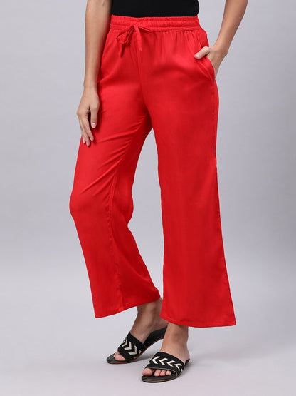 Souchii Red Liva Palazzos