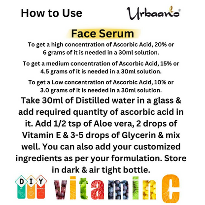 Urbaano Herbal L-Ascorbic Acid (Vitamin C Powder)