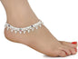 AanyaCentric Silver Plated White Metal Payal Indian Traditional Ethnic Fashion Imitation Jewellery Foot Chain