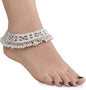 AanyaCentric Silver Plated White Metal Payal Indian Traditional Ethnic Fashion Imitation Jewellery Foot Chain
