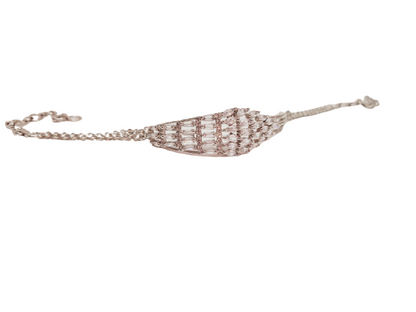 Rhodium-Plated Alloy American Diamond Studded Designer Bracelets - The Pari