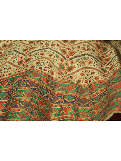 Myra Mint Green Art Silk Embroidered Designer Lehenga