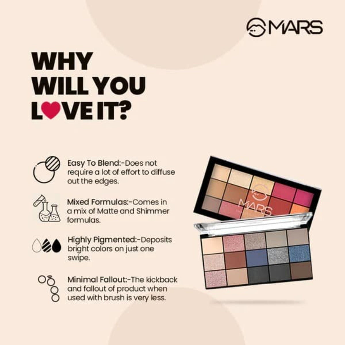 MARS Cosmetics Fantasy 15 Eyeshadow Palette - 2