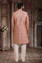 Raivat Ethnic Art Silk Digital Print Sherwani In Pink Colour