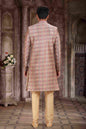 Raivat Ethnic Art Silk Digital Print Sherwani In Pink Colour