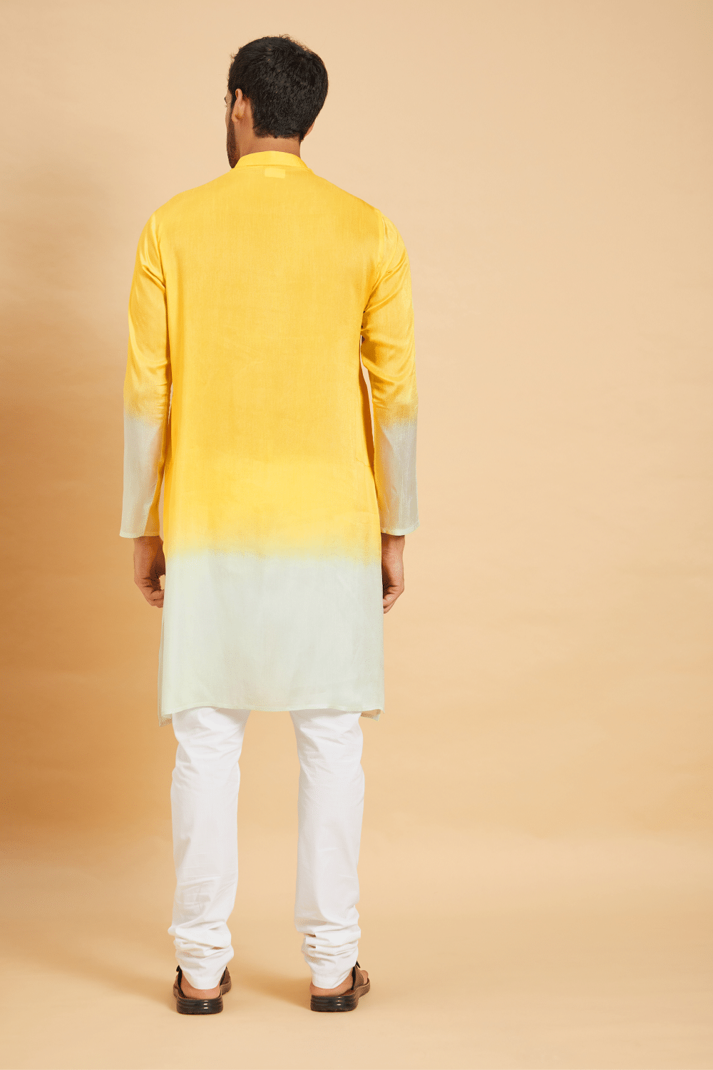 Lahza Yellow Ombre Kurta by Hilo Design