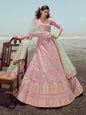 Myra Pink Organza Embroidered Designer Lehenga Choli