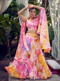 Myra Purple Pink Silk Digital Printed Designer Lehenga