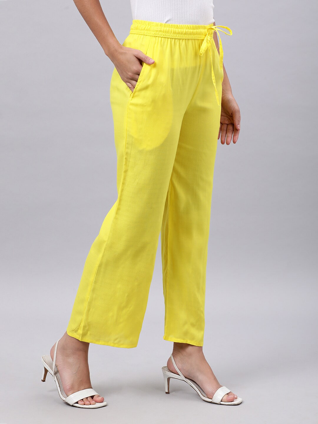 Souchii Women Yellow Liva Ethnic Palazzos