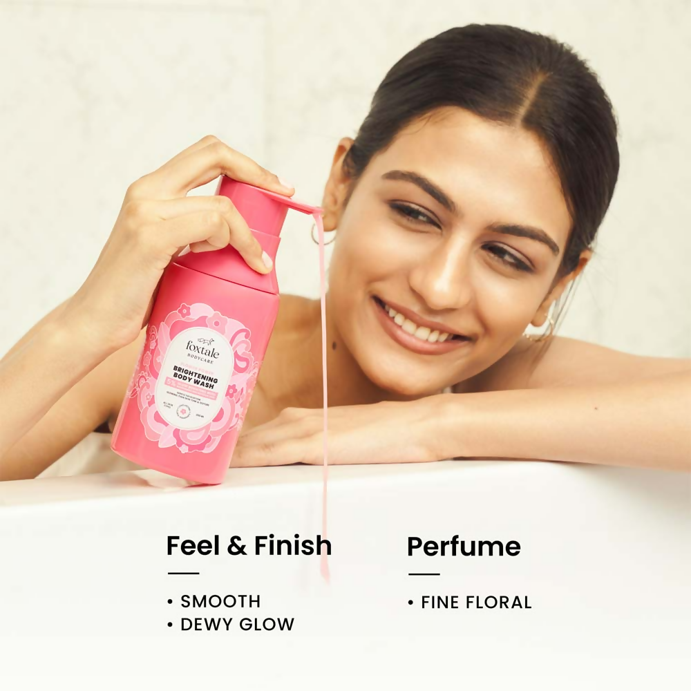 Foxtale Brightening Body Wash With Glycolic Acid & Niacinamide For Glowing Skin