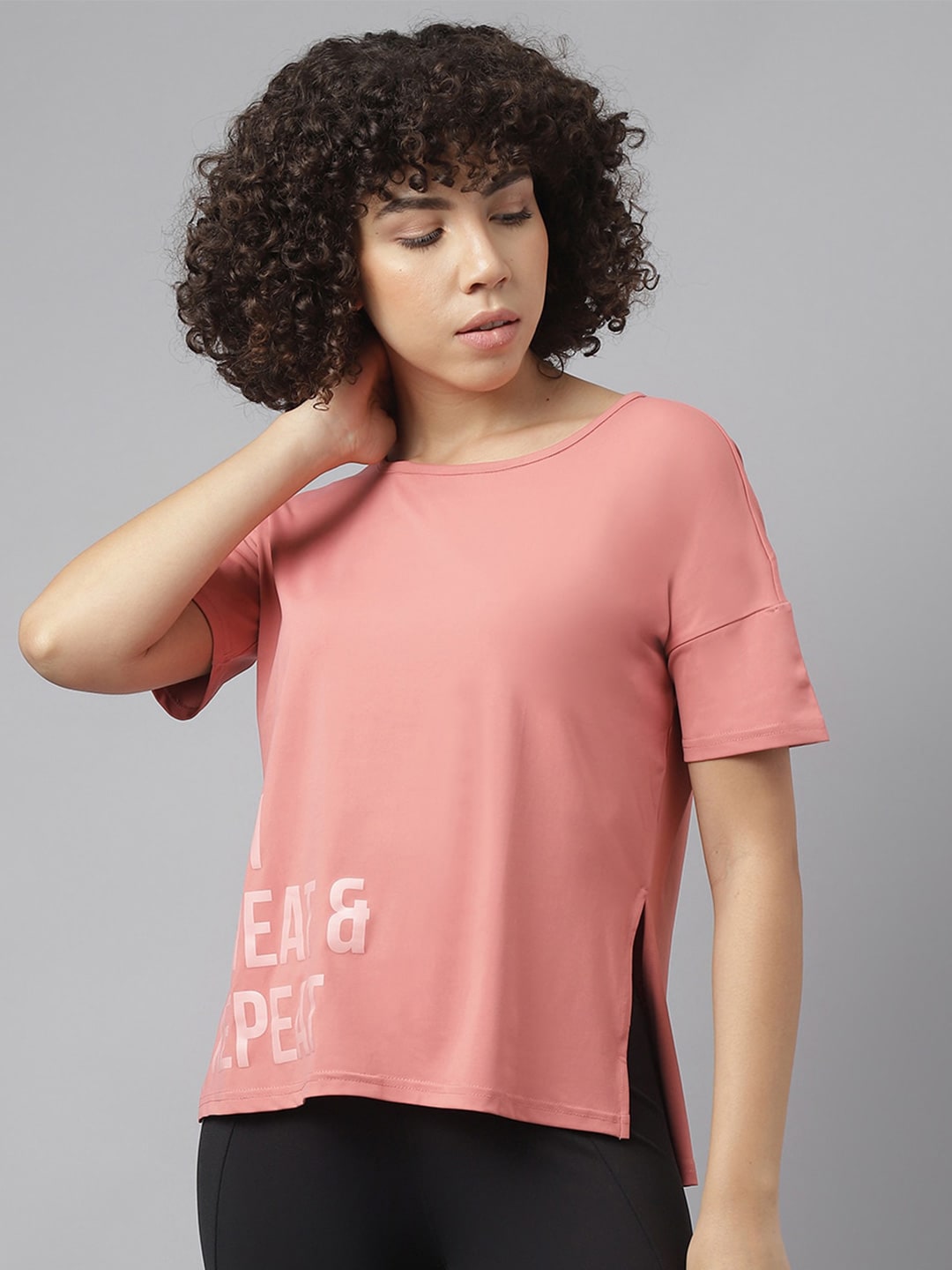 MKH Typography Printed Dri-FIT Sports T-shirt
