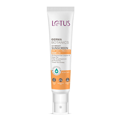 Lotus DermaBotanics 5% Niacinimide Complex + Green Tea UV Bright Sunscreen SPF 60 + PA++++