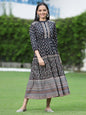 Juniper Womens Black Cambric Printed Dress