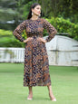 Juniper Womens Multi Chiffon Digital Printed Maxi Dress