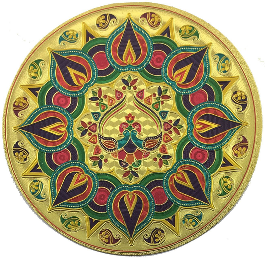 Stickerbazaar Micro Golden Embossing Rangoli Stickers