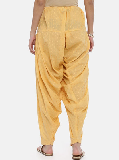 Souchii Women Beige Woven Design Patiala