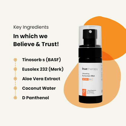 The True Therapy (Re) Setting Sunscreen Mist (Spray) For Men & Women SPF 30++ PA++