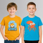 Chilins Round Neck Printed Super Combed Cotton T-shirt (Pack of 2)
