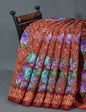 Shades of Maroon Colour Floral Design Semi Chanderi Saree By Gayathri Reddy Designer Studio