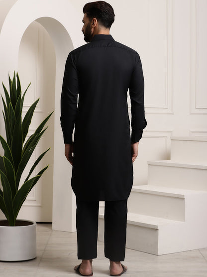 Sojanya Cotton Linen Kurta With Pyjamas