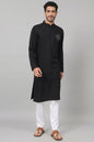 Coal Motif Embroidered Cotton Kurta by Hilo Design