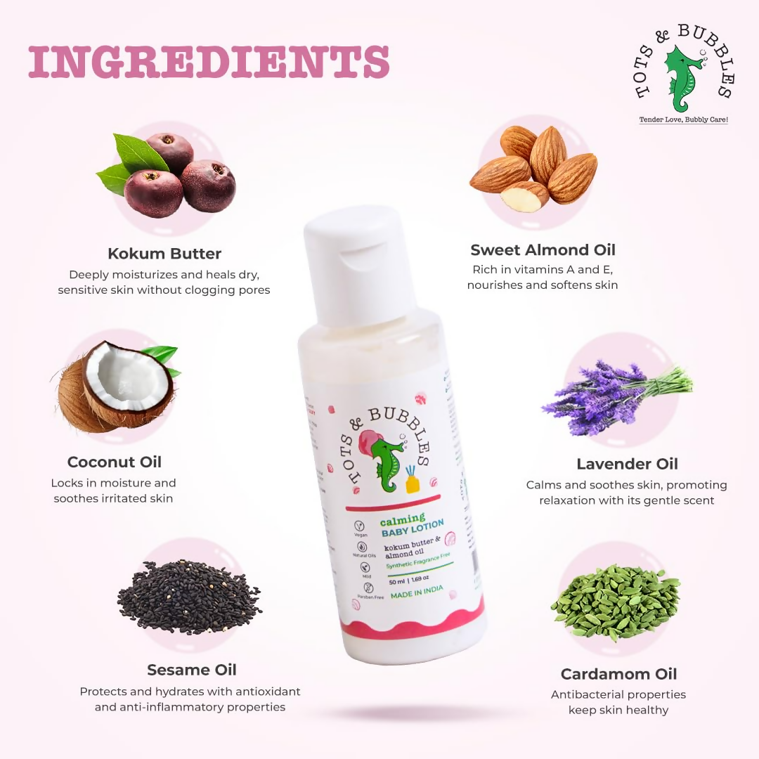 Tots & Bubbles Calming Baby Body Lotion with Kokum Butter & Sweet Almond Oil
