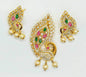 Multicolor AD Peacock Beautiful Pendant Set
