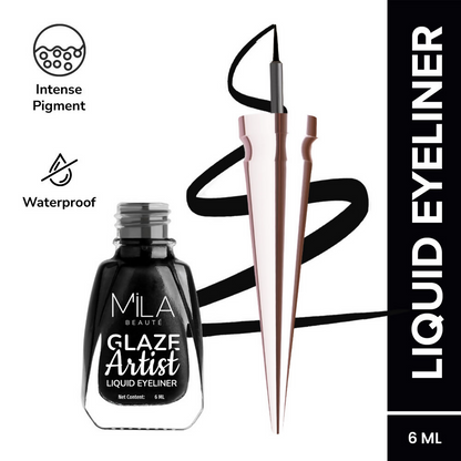 Mila Beaute Glaze Artist Waterproof & Smudge Proof Eyeliner - Infinite Black