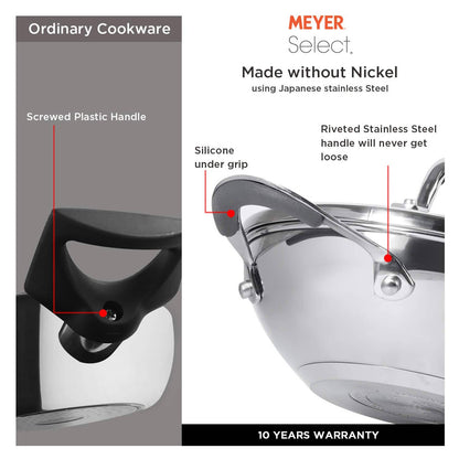 Meyer Select Stainless Steel Covered Kadai