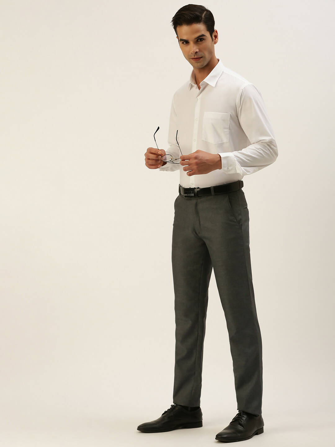 Ramraj Cotton Mens Full Sleeve Formal 100 % Cotton White Shirt