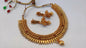 Metallic Necklace Set Pink Agate stones