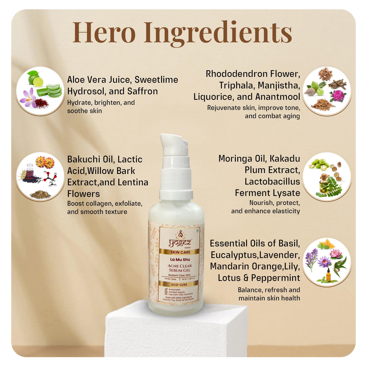 Yogez La Mu Shu Acne Clear Serum Gel