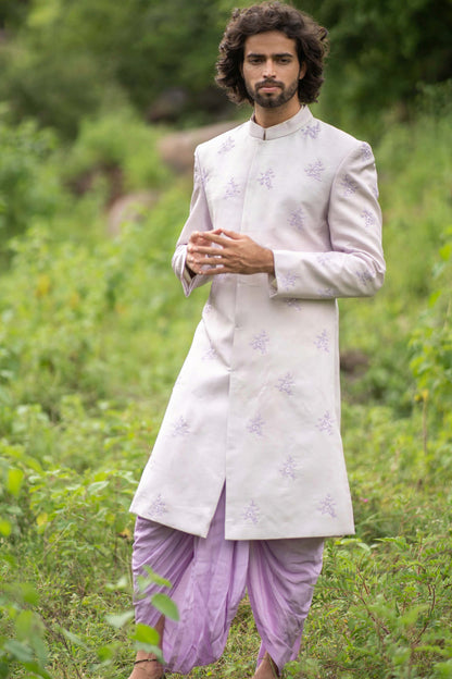 Lilac Majesty Designer Men's Sherwani by Hilo Design