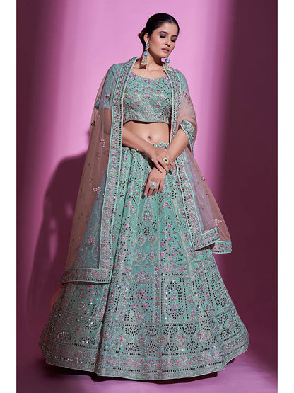 Myra Blue Gota Silk Embroidered Designer Lehenga Choli