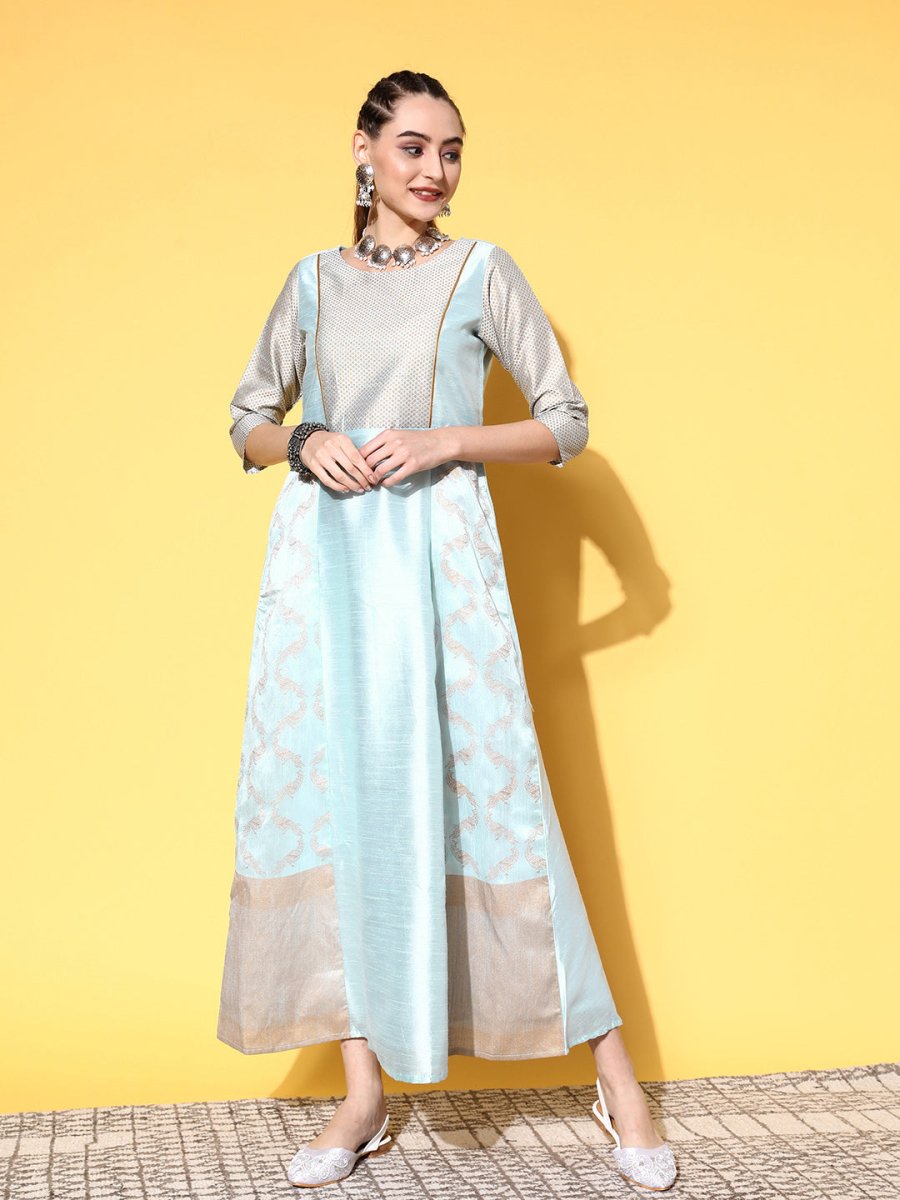 Ahalyaa Women Blue Ethnic Motifs Dress