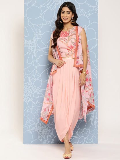 Ahalyaa Floral Printed Ethnic Co-Ords With Jacket